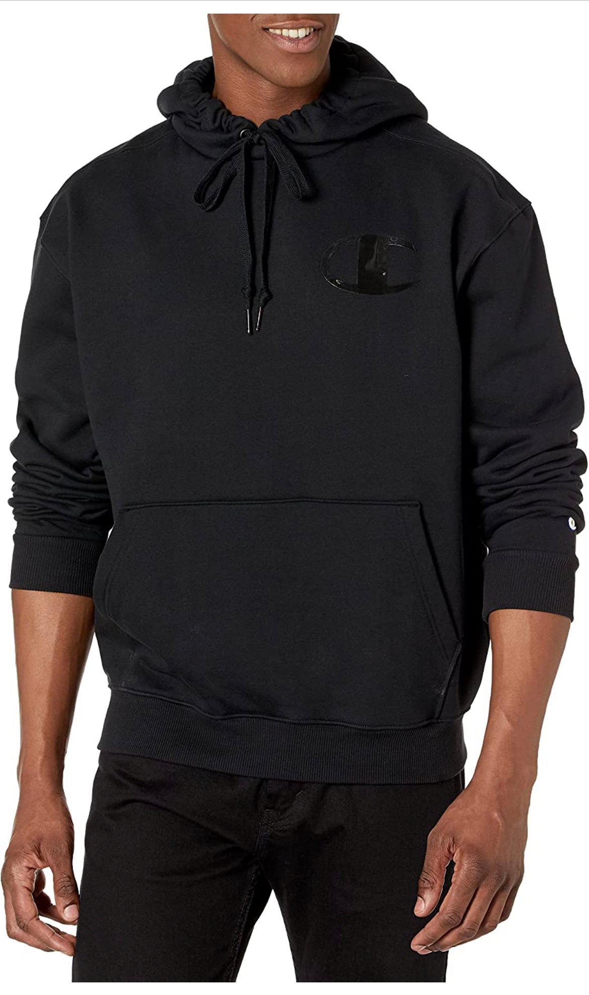 The Champion Men's Black Super Fleece Cone Hood