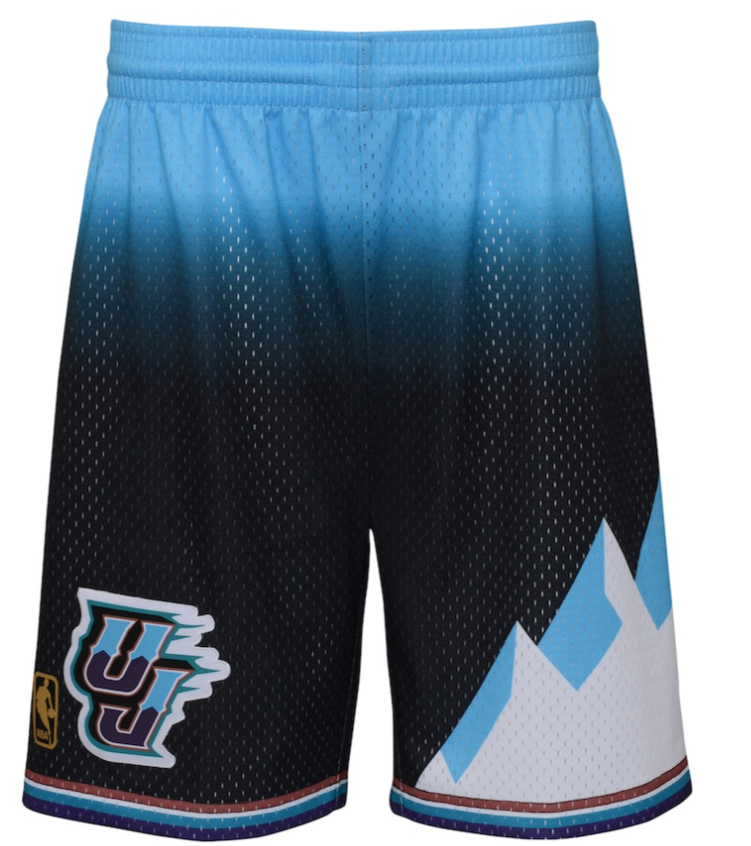 UTAH JAZZ FADEAWAY 1996 NBA MITCHELL & NESS SWINGMAN SHORTS