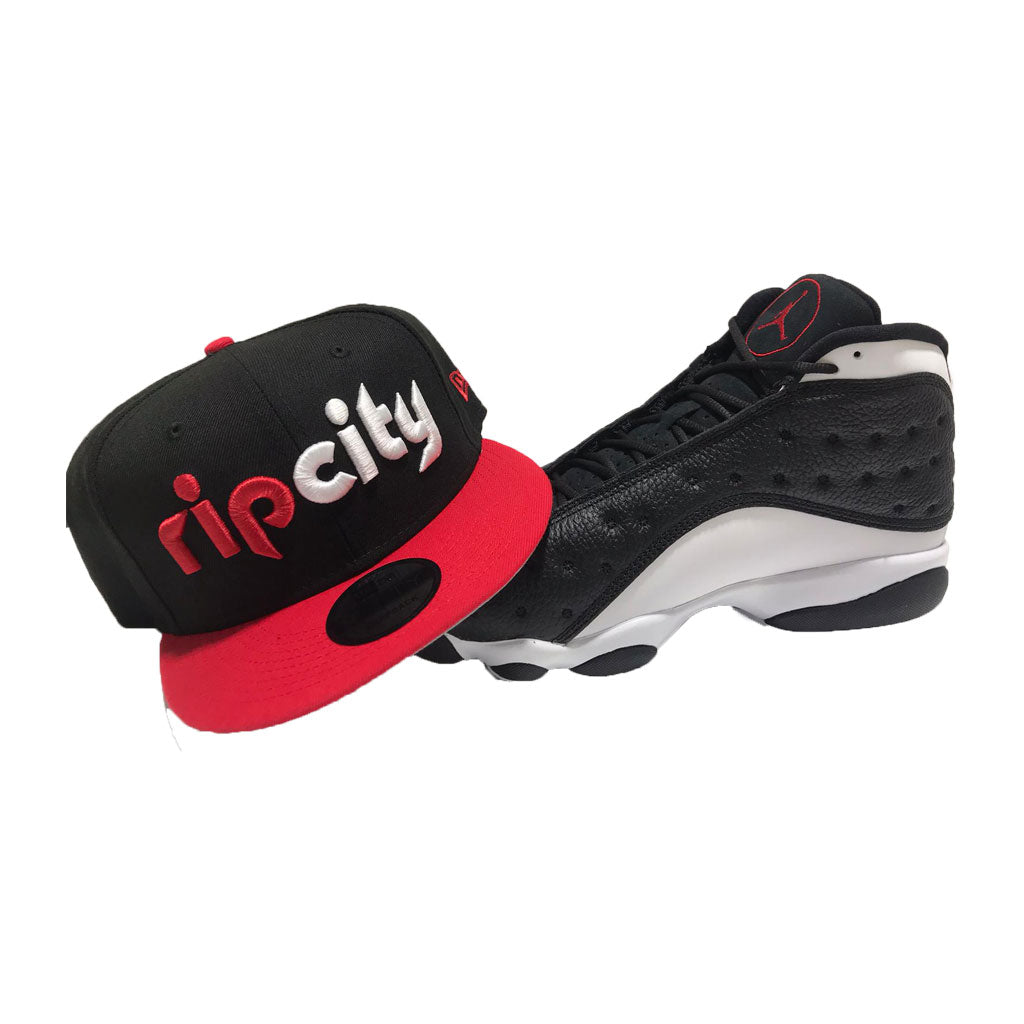 JORDAN 13 RETRO "BLACK/ GYM RED/ WHITE" MATCHING BLAZERS NEW ERA SNAPBACK HAT