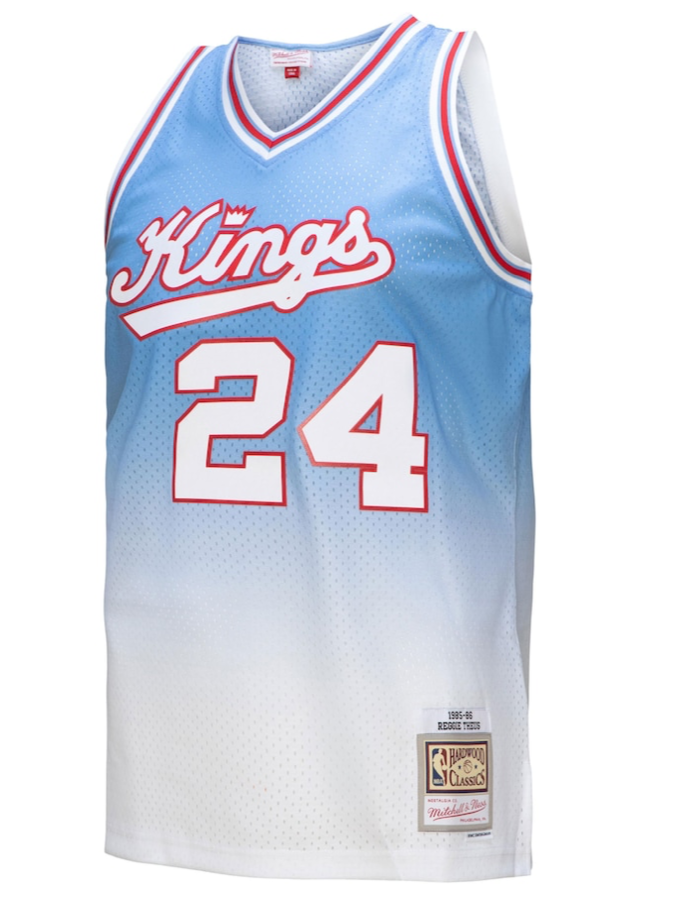 SACRAMENTO KINGS 1985 REGGIE THEUSFADEAWAY NBA MITCHELL & NESS SWINGMAN JERSEY