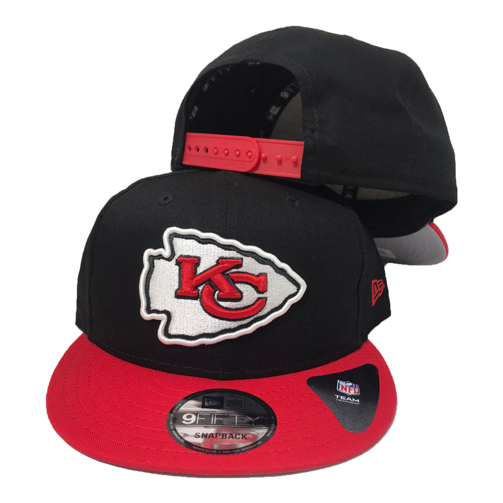 KANSAS CITY CHIEFS BLACK/ RED 9FIFTY NEW ERA SNAPBACK CAP