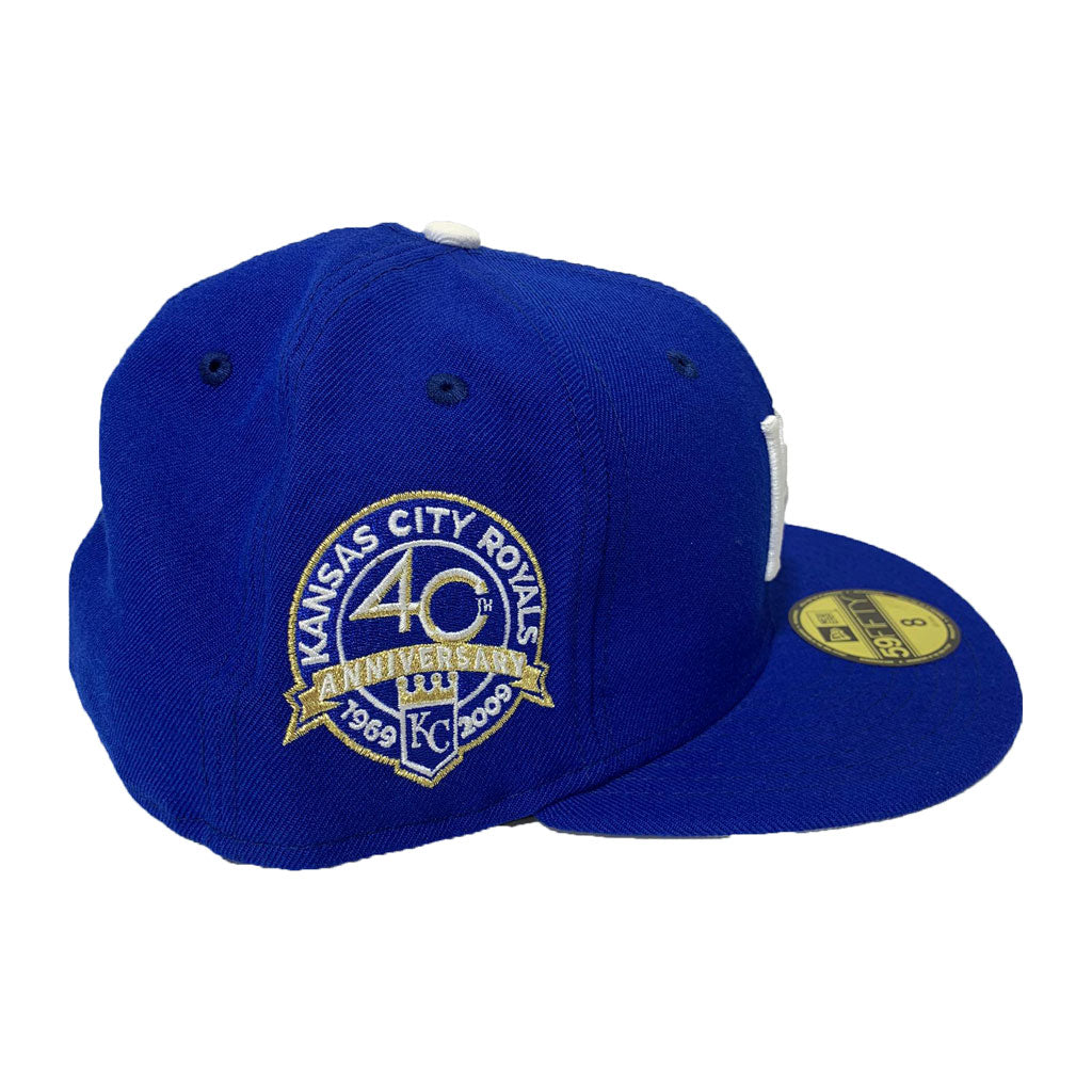 KANSAS CITY ROYALS ROYAL BLUE 40TH ANNIVERSARY NEW ERA 59FIFTY FITTED CAP