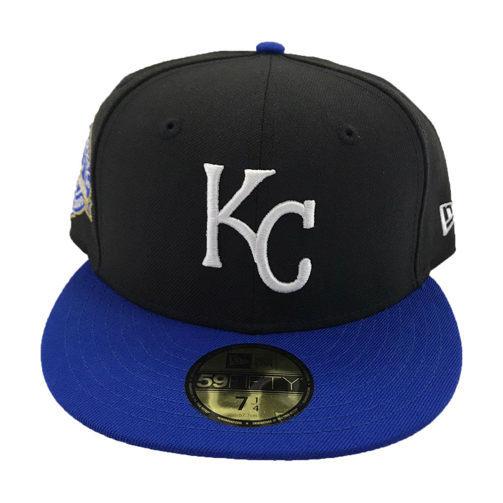 Kansas City Royals 40th Anniversary Black Royal New Era Fitted  Cap