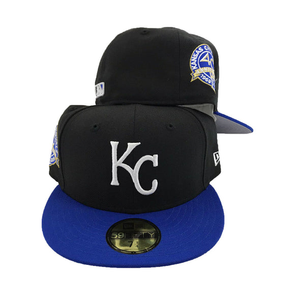Kansas City Royals 40th Anniversary Black Royal New Era Fitted  Cap