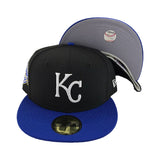 Kansas City Royals 40th Anniversary Black Royal New Era Fitted  Cap