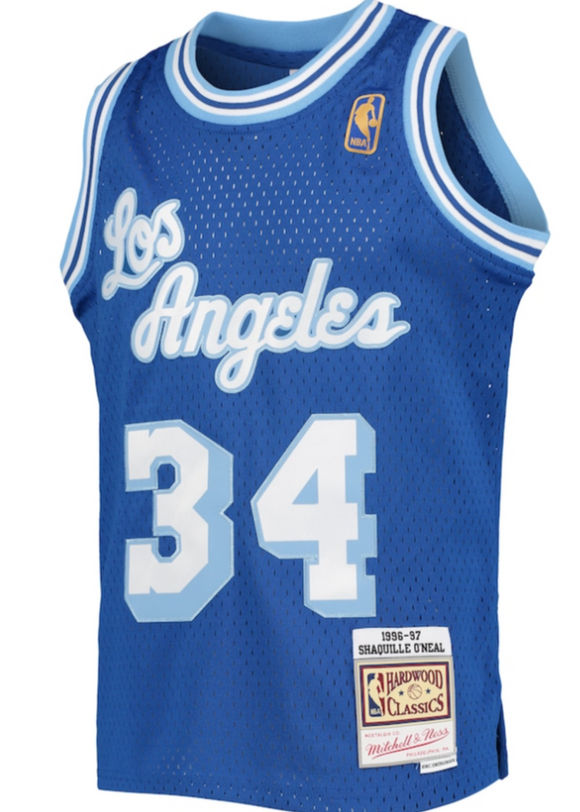 SHAQUILLE O'NEAL Los Angeles LAKERS MITCHELL & NESS 1996 SWINGMAN JERSEY