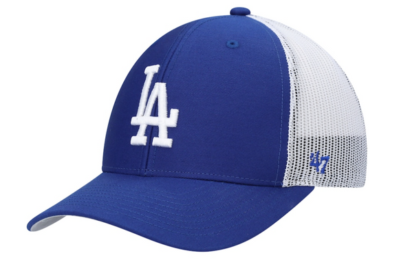 47 Los Angeles Dodgers Royal Four Stroke Clean Up Trucker Snapback Hat