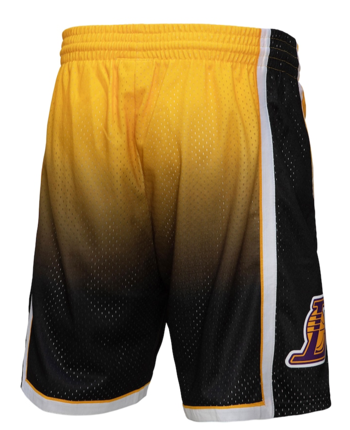 LOS ANGELES LAKERS FADEAWAY 2009 NBA MITCHELL & NESS SWINGMAN SHORTS