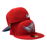 LOS ANGEL ANGELS RED ICY BRIM NEW ERA FITTED HAT