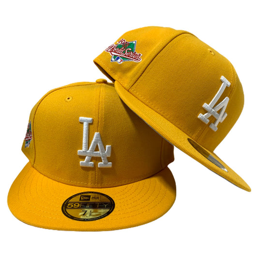 LOS ANGELES ALL YELLOW 1988 WORLD SERIES NEW ERA FITTED HAT