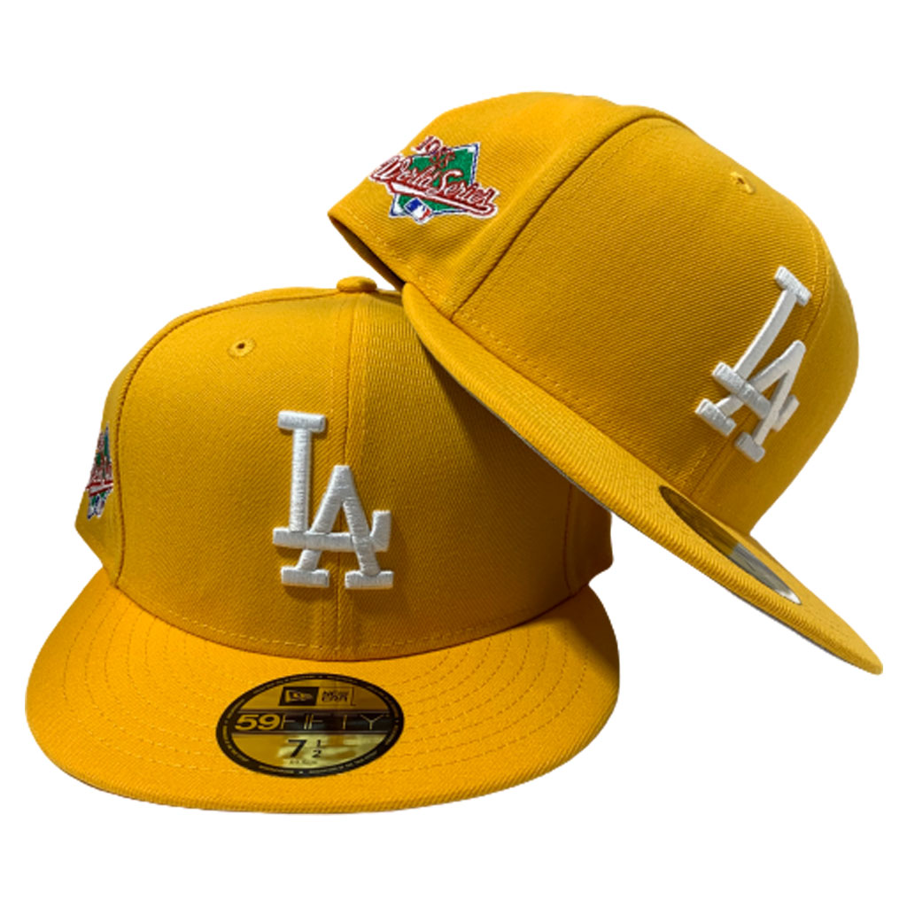 LOS ANGELES ALL YELLOW 1988 WORLD SERIES NEW ERA FITTED HAT