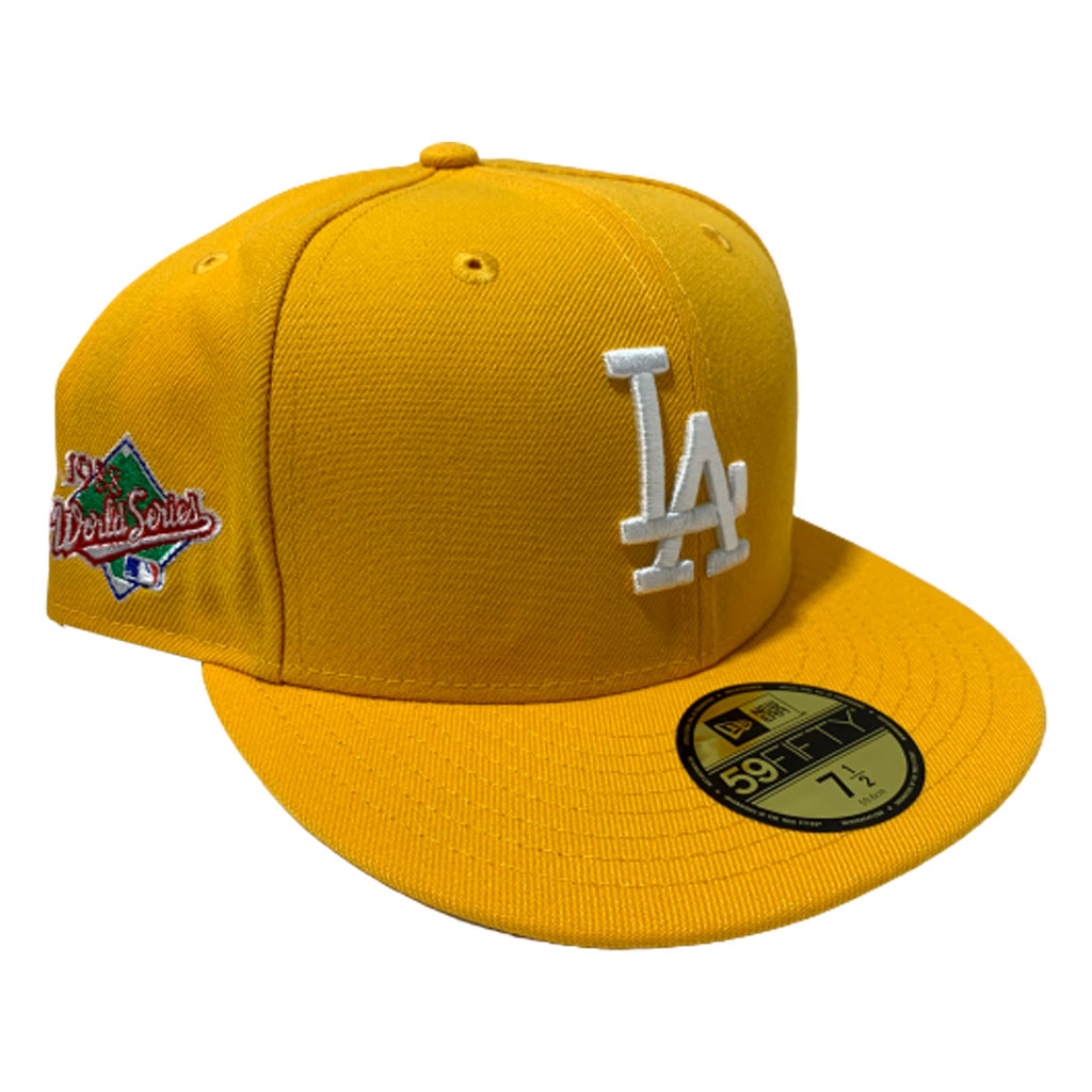 LOS ANGELES ALL YELLOW 1988 WORLD SERIES NEW ERA FITTED HAT