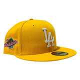 LOS ANGELES DODGERS 1988 WORLD SERIES YELLOW ICY BRIM NEW ERA FITTED HAT