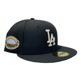 LOS ANGELES DODGERS 50TH ANNIVERSARY BLACK PINK BRIM NEW ERA FITTED HAT