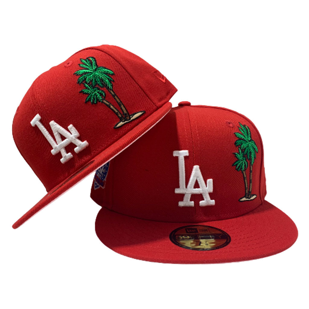 LOS ANGELES DODGERS ALL RED 1958-2018 NEW ERA FITTED HAT