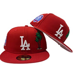 LOS ANGELES DODGERS ALL RED 1958-2018 NEW ERA FITTED HAT