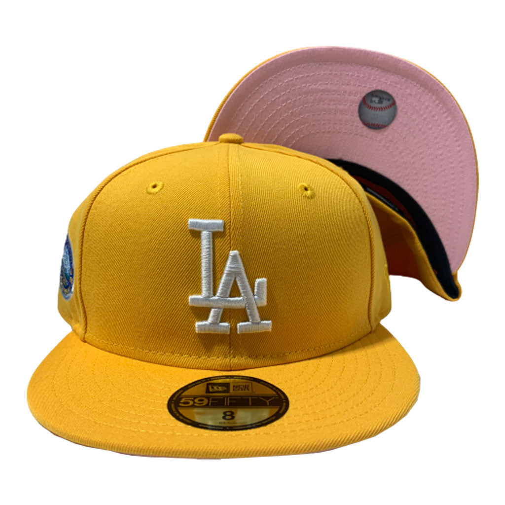 LOS ANGELES DODGERS ALL YELLOW 50TH ANNIVERSARY NEW ERA FITTED HAT