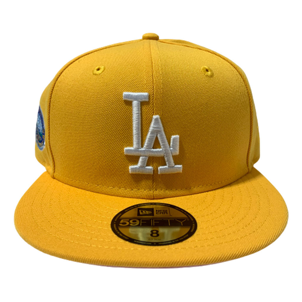 LOS ANGELES DODGERS ALL YELLOW 50TH ANNIVERSARY NEW ERA FITTED HAT