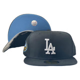 LOS ANGELES DODGERS BLACK 50TH ANNIVERSARY ICY BRIM NEW ERA FITTED HAT