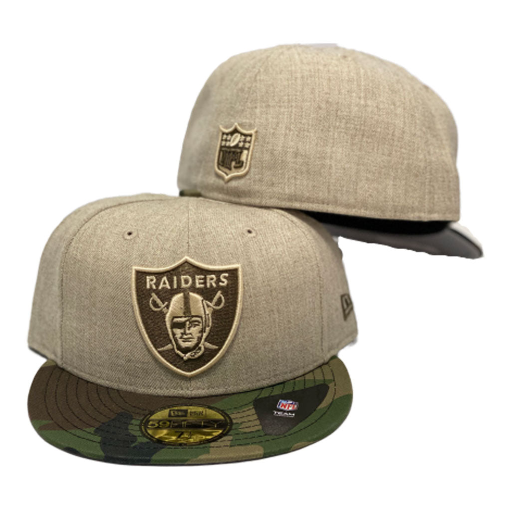 Las Vegas Raiders Oatmeal Camo New Era 59Fifty Fitted Cap