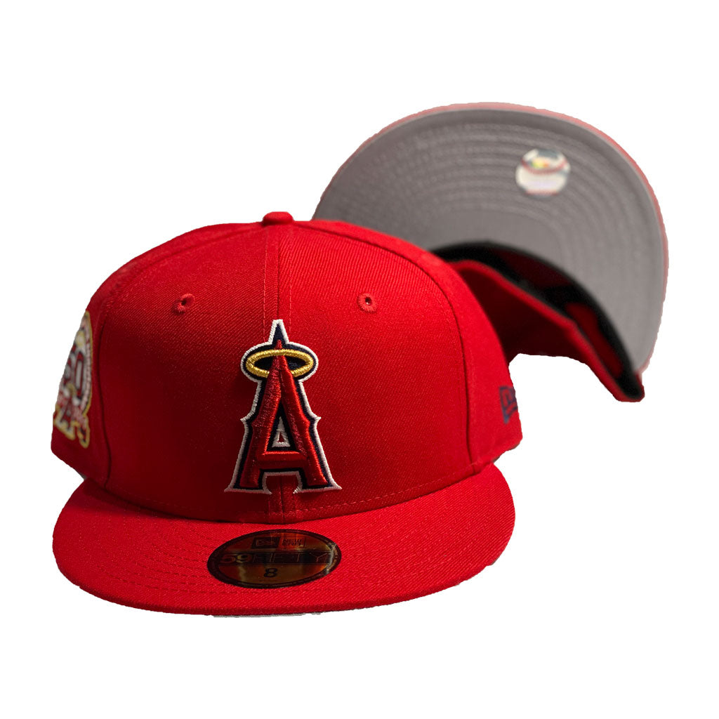 Los Angeles Angels 50th Anniversary Red New Era Fitted Hat