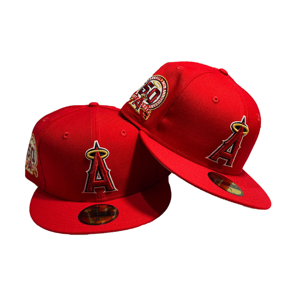 Los Angeles Angels 50th Anniversary Red New Era Fitted Hat