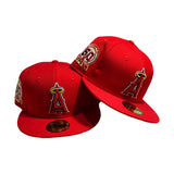 Los Angeles Angels 50th Anniversary Red New Era Fitted Hat