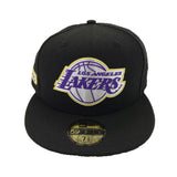 Los Angeles Lakers Black New Era Fitted hat