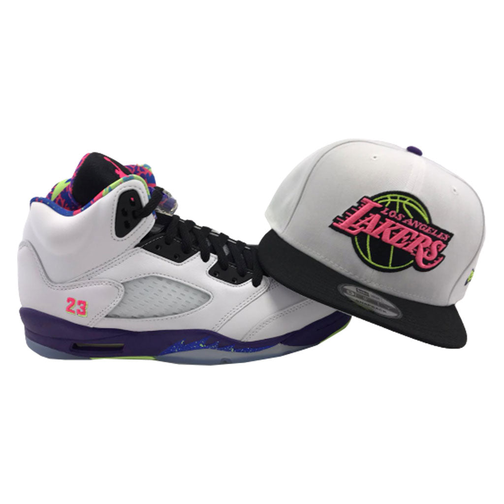 Los Angeles Lakers New Era Snapback to Match Jordan 5 Alternate Bel-Air