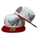 Los Angles White And Red 50th Anniversary New Era Hat