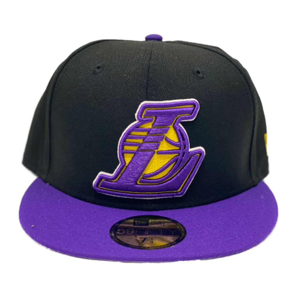 Los Angeles Lakers Black Purple New Era 59Fifty Fitted Cap