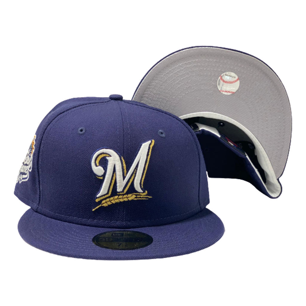 MILWAUKEE BREWERS LIGHT NAVY 2002 ALL STAR GAME NEW ERA 59FIFTY FITTED