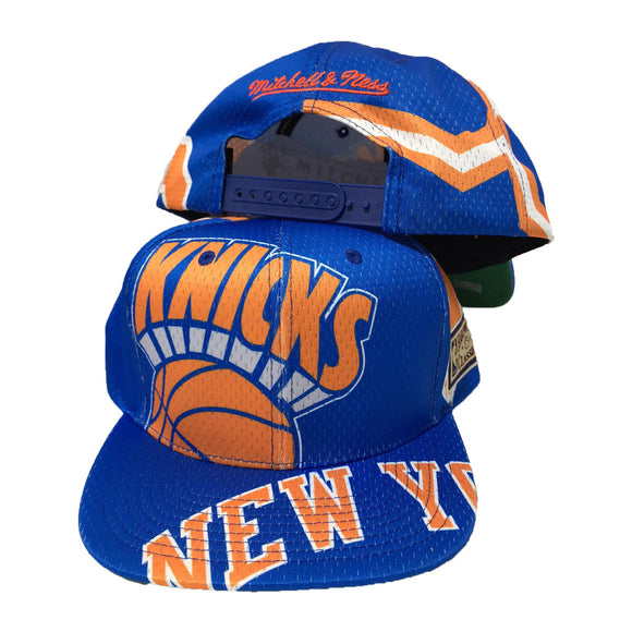 MITCHELL AND NESS BIG FACE NEW YORK KNICKS SNAPBACK HAT