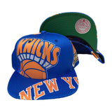 MITCHELL AND NESS BIG FACE NEW YORK KNICKS SNAPBACK HAT