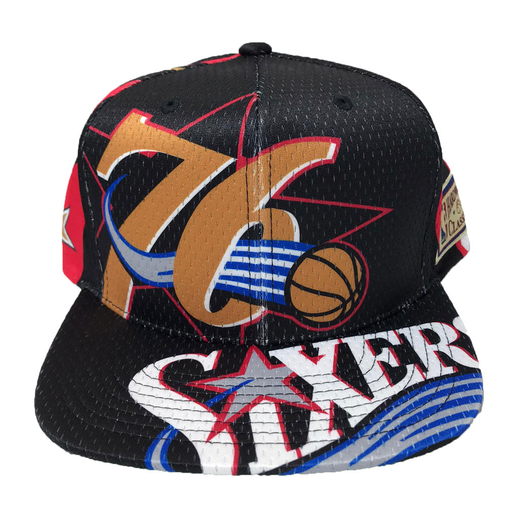 MITCHELL AND NESS BIG FACE PHILADELPHIA 76ERS SNAPBACK HAT