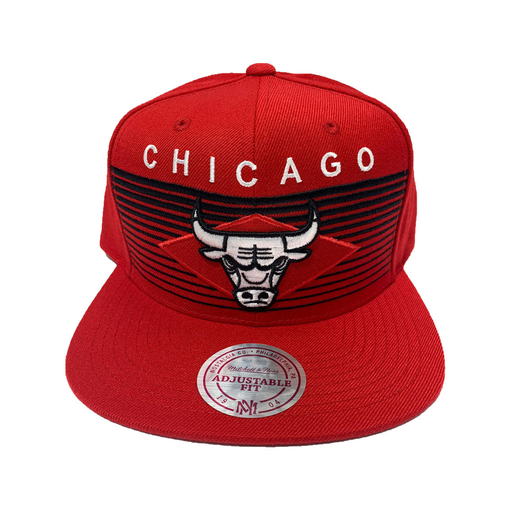 MITCHELL AND NESS NBA CONCORD RED CHICAGO BULLS  SNAPBACK