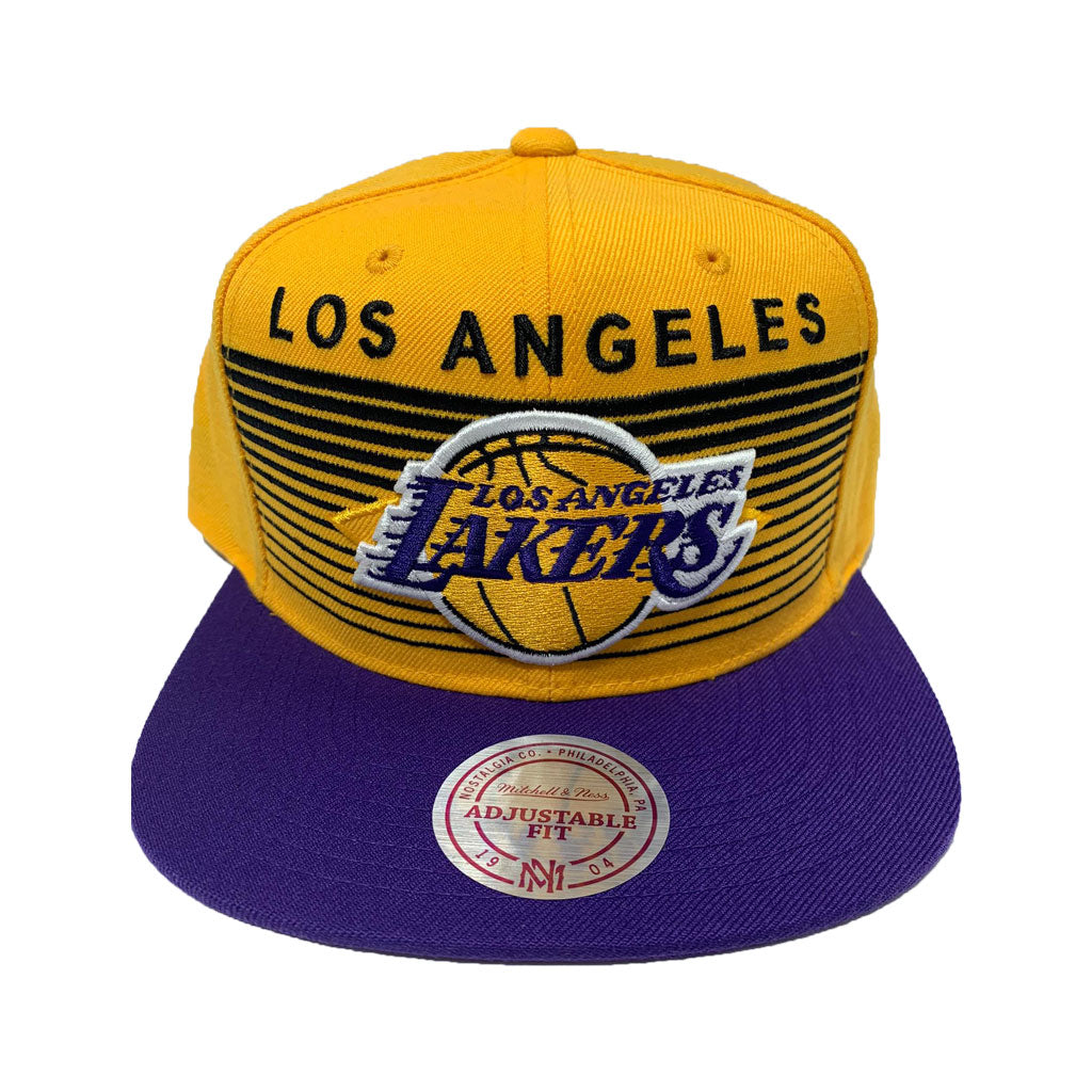 MITCHELL AND NESS NBA CONCORD YELLOW/ PURPLE  LOS ANGELES LAKERS  SNAPBACK