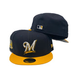 Milwaukee Brewers 40th season Navy Yellow New Era Fitted Hat