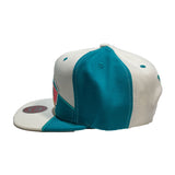 Mitchell and Ness NBA Pattern White / Teal San Antonio Spurs Snapback