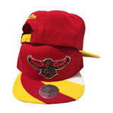 Mitchell and Ness NBA Visor Wave Atlanta Hawks Team Snapback Hat