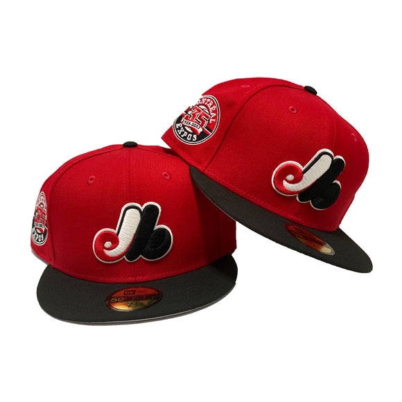 Montreal Expos 35th Anniversary Red/ Black New Era Fitted hat