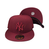 NEW ERA NEW YORK YANKEES BURGUNDY 59FIFTY FITTED HAT