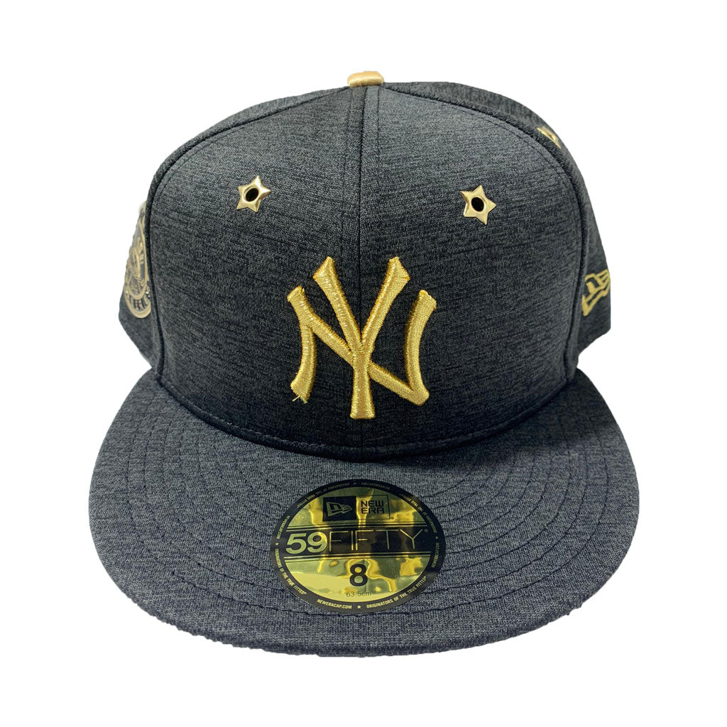 NEW YORK YANKEE 59FIFTY NEW ERA ALL BLACK  HEATHER HAT