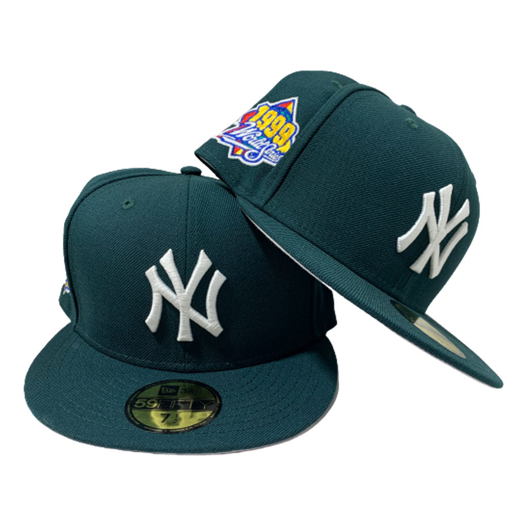 NEW YORK YANKEE ALL GREEN 1999 WORLD SERIES NEW ERA FITTED HAT