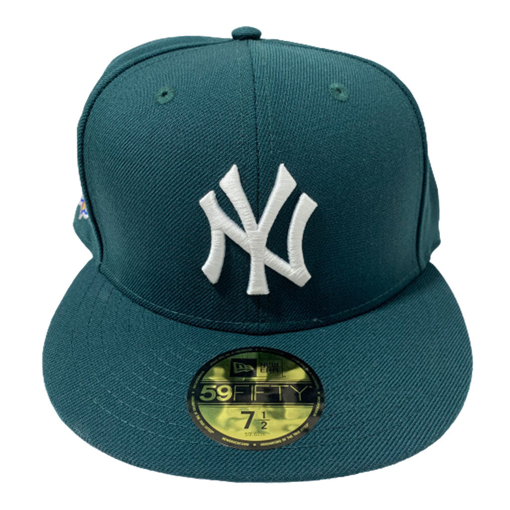 NEW YORK YANKEE ALL GREEN 1999 WORLD SERIES NEW ERA FITTED HAT