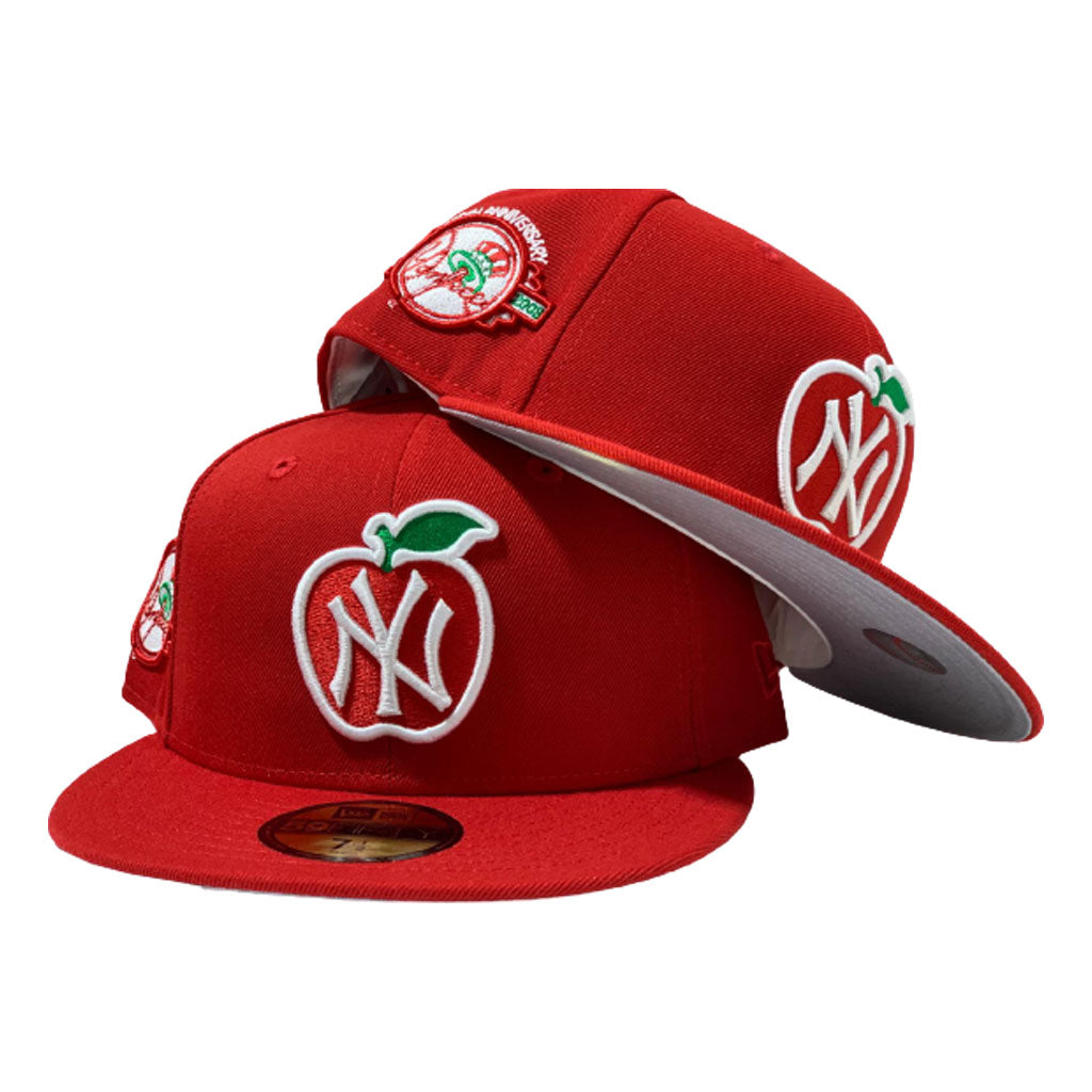 NEW YORK YANKEES 100TH ANNIVERSARY RED APPLE NEW ERA FITTED HAT