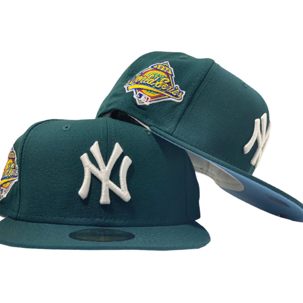 NEW YORK YANKEES 1996 WORLD SERIES GREEN ICY BRIM NEW ERA FITTED HAT