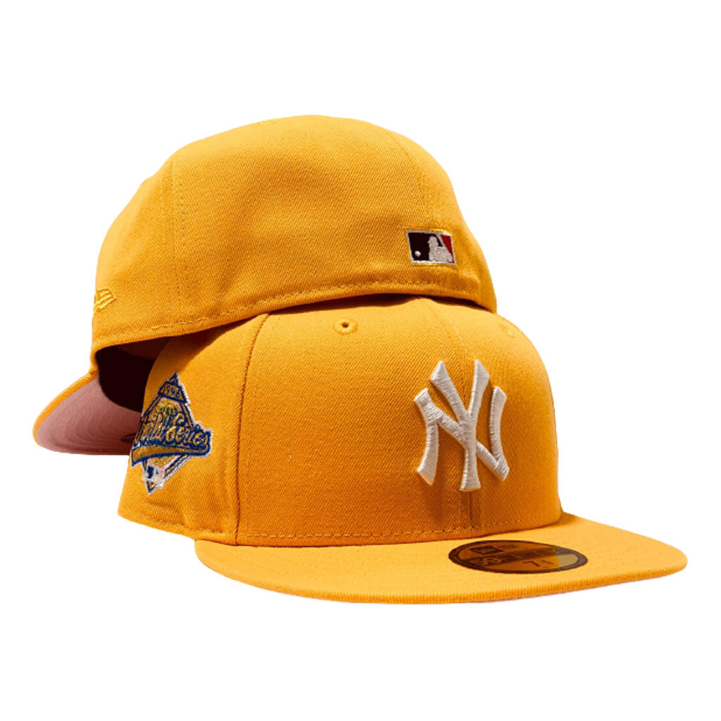 New York Yankees New Era Light Yellow Under Visor 59FIFTY Fitted Hat - Pink