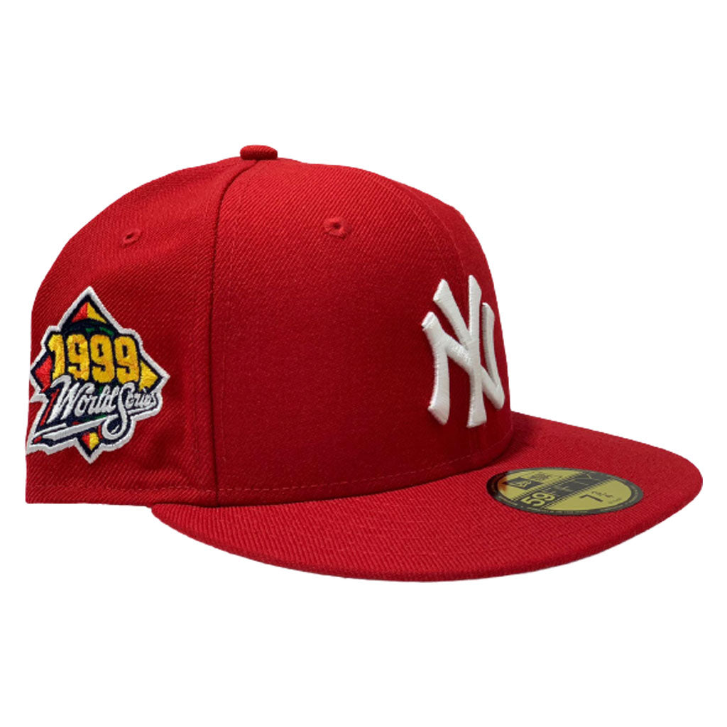 NEW YORK YANKEES 1999 WORLD SERIES RED NEW ERA FITTED