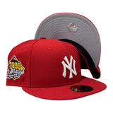 NEW YORK YANKEES 1999 WORLD SERIES RED NEW ERA FITTED